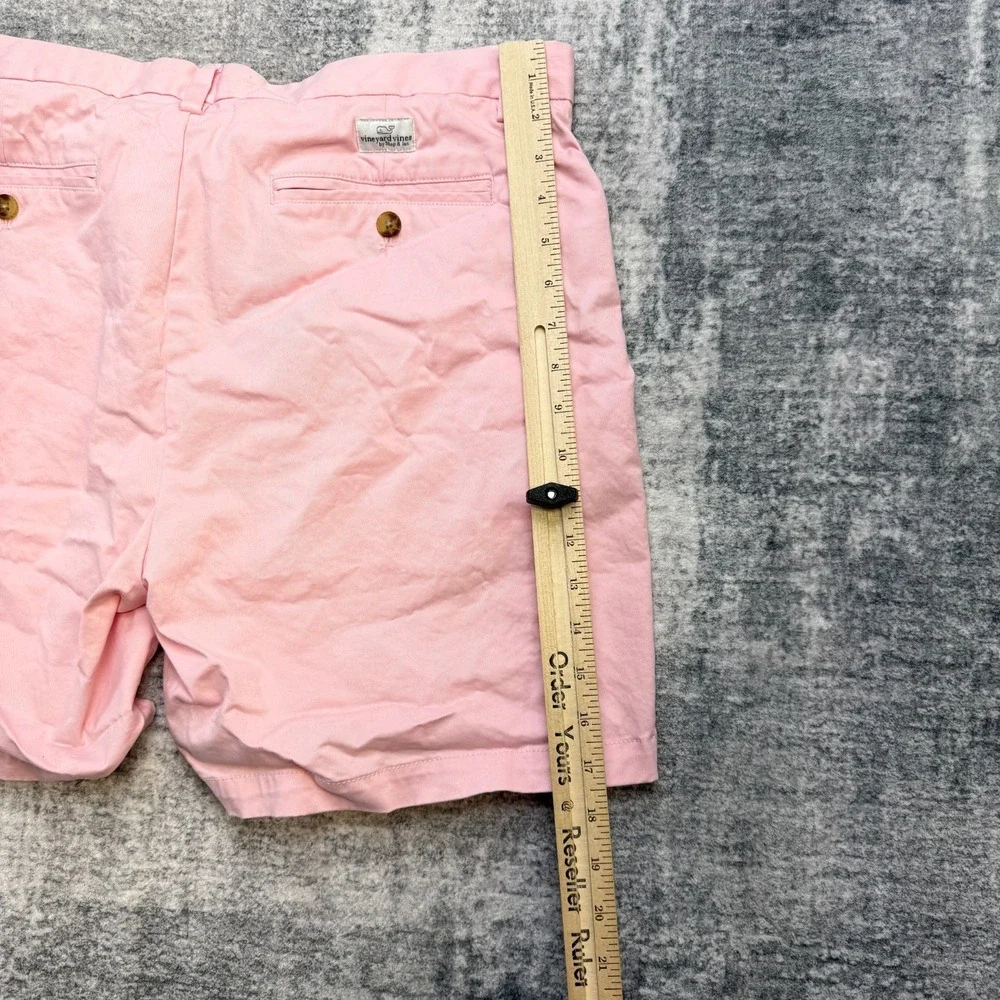 Vineyard Vines Shorts Mens 36 Pink Breaker Chino Cotton Stretch Preppy Beach 6